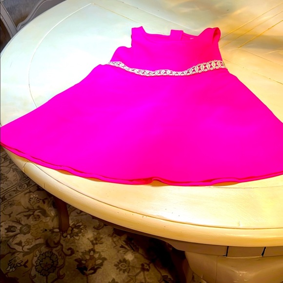 Lilly Pulitzer Other - Vibrant Pink Dress with Embellished Waist Lilly Pulitzer childs 4-5